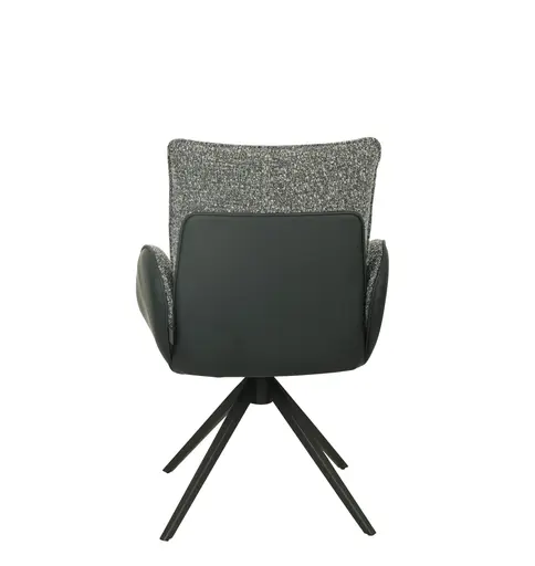 Armlehnstuhl MAURA - drehbar, Stoff, Anthrazit