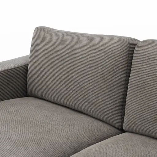 Sofa Juni - 2-Sitzer, Cord, Dunkelgrau