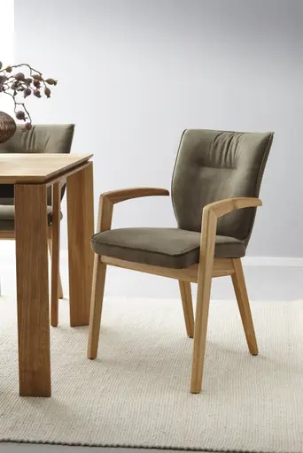 Armlehnstuhl Wilshere - Stoff, Dunkelgrün