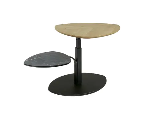 Couchtisch - höhenverstellbar, LBH ca. 110x70x47-66 cm, Wildeiche furniert