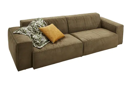 Sofa Elementos - 3 Sitzer, Stoff, Olive