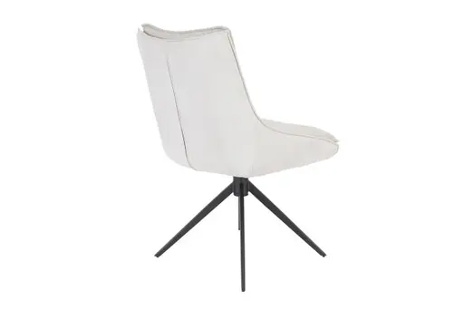 Stuhl MANDY - drehbar, Stoff, Silbergrau