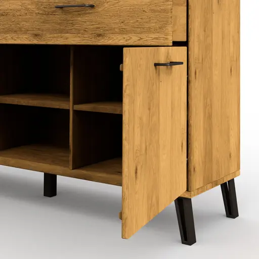 Sideboard Savannah - Wildeiche massiv, natur geölt
