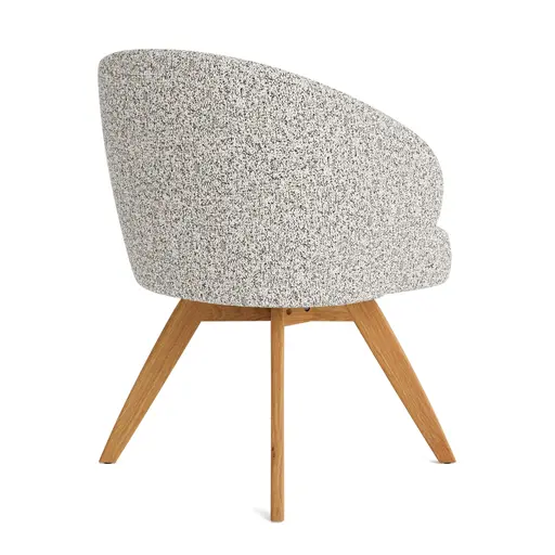 Schalensessel Veluma - drehbar, Stoff, Offwhite
