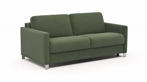 Sofa Nuoro - 2,5-Sitzer inkl. Schlaffunktion, Armlehne schmal, Stoff, Olivgrün