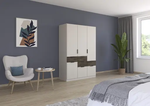 Drehtürenschrank RAAS- B ca. 136 cm, Champagner, Vintage