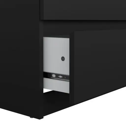 Kommode - B ca. 154 cm, Schwarz