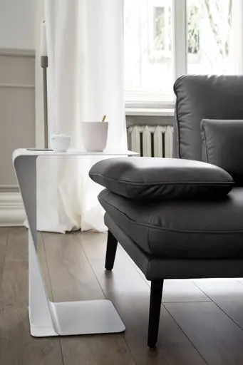 Beistelltisch Susa 3 - Metall, Weiß