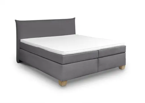  Boxspringbett HADAI- Liegefläche ca. 180x200 cm, Stoff, Anthrazit, Bonell/Bonell
