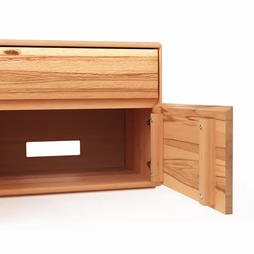 Mediaboard Hillsboro - inkl. Beleuchtung, Buche/Kernbuche natur, geölt