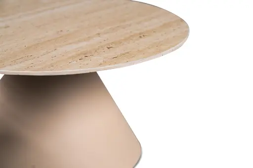 Couchtisch - 2er Set, Traventinoptik hell, Cremeweiß