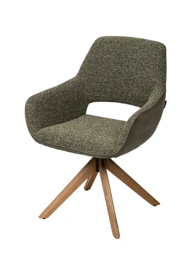 Armlehnstuhl MARIETTA - drehbar, Stoff, Grün