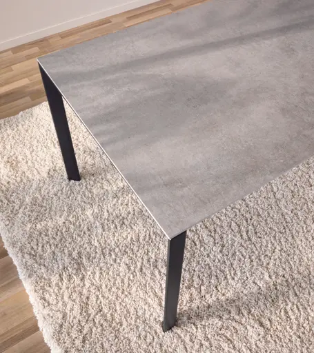 Esstisch Cambre - LB ca. 160x90 cm, Keramik, Grau