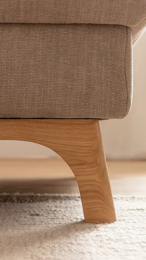 Ecksofa Tulsa KS - 2,5-Sitzer, Spitzecke und 1,5-Sitzer mit Anstellhocker aufklappbar rechts, inkl. Kopfstütze, AL verstellbar und Schlaffunktion, Stoff, Graubeige