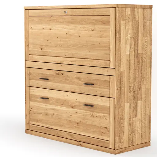 Sekretär Faro 6.0 - Wildeiche massiv, natur geölt