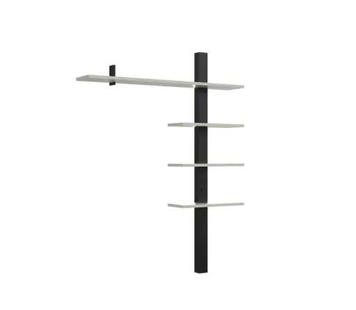Media-Paneel - mit Beleuchtung, B ca. 137 cm, Kaschmir, Schwarz