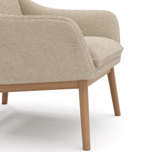 Sessel Karasu - Posh, Stoff, Natur