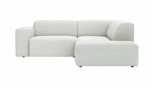 Ecksofa Elementos - 1,5-Sitzer links mit Ecke rechts, Stoff, Weiß