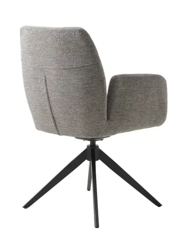 Armlehnstuhl - drehbar, Stoff, Grau