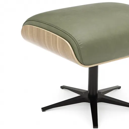 Drehhocker Aberdeen - Größe M, Leder, Moos