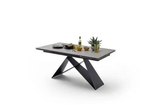 Esstisch - ausziehbar, LB ca. 160x90 cm, Anthrazit