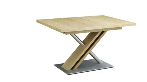 Esstisch EM 8310 - LB ca. 130x90 cm, Wildeiche natur lackiert