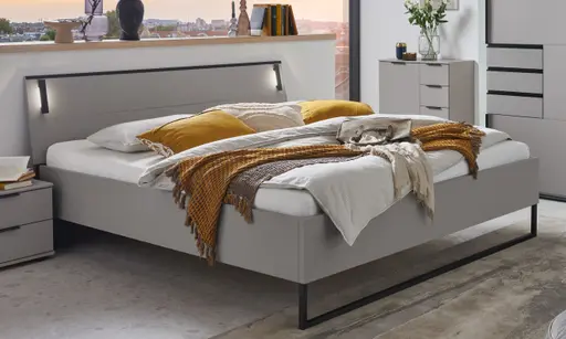 Bettgestell- Liegefläche ca. 180x200 cm, Graubeige