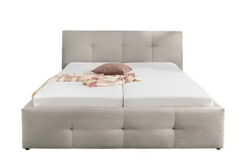 Polsterbett- Liegefläche ca. 180x200 cm, Stoff, Beige