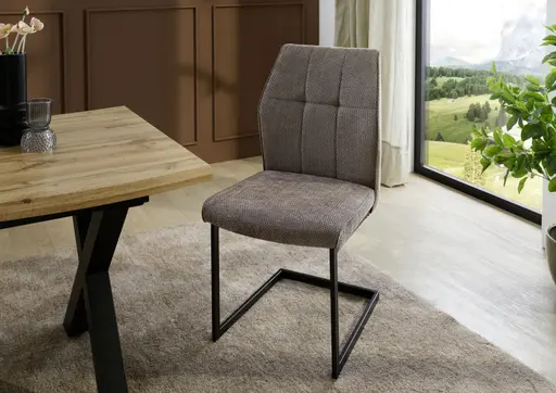 Freischwinger - Webstoff, Taupe