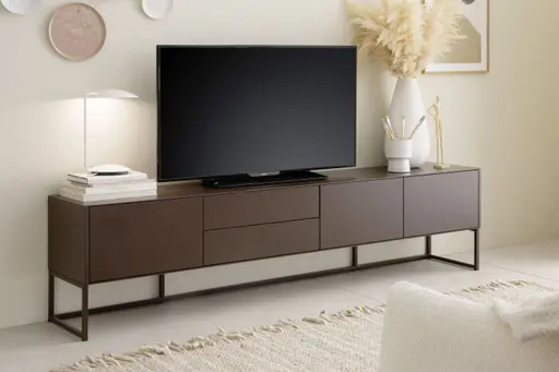 Lowboard Ove - B ca. 225cm, Lack Matt, Zartbitter