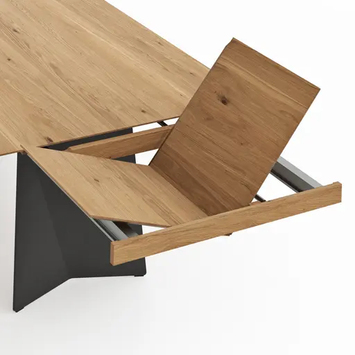 Esstisch 3100 - LB ca. 200x100 cm, beiseitig ausziehbar, Asteiche massiv, Geölt