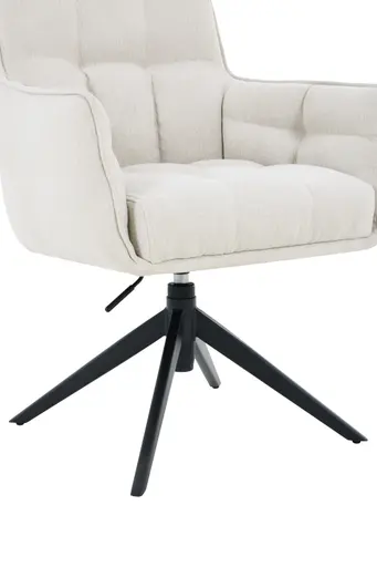 Armlehnstuhl - drehbar, höhenverstellbar, Webstoff, Beige