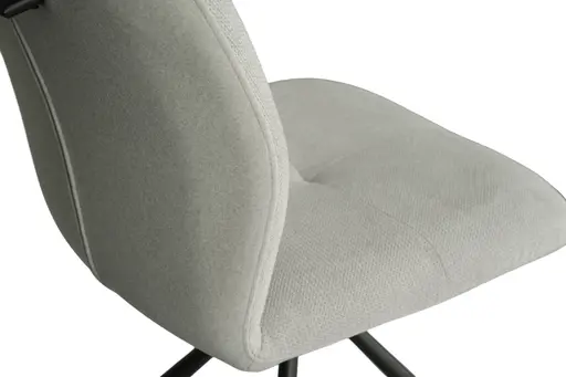 Stuhl MANOA - drehbar, Stoff, Silber