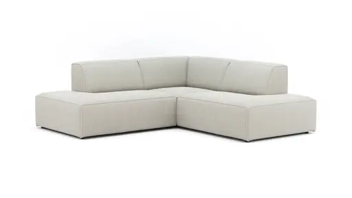 Ecksofa Elementos - Ecke links mit 2,5-Sitzer, Stoff, Natur