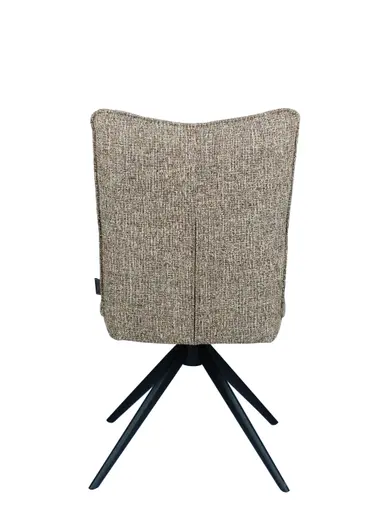 Stuhl MARCIA - drehbar, Stoff, Braun