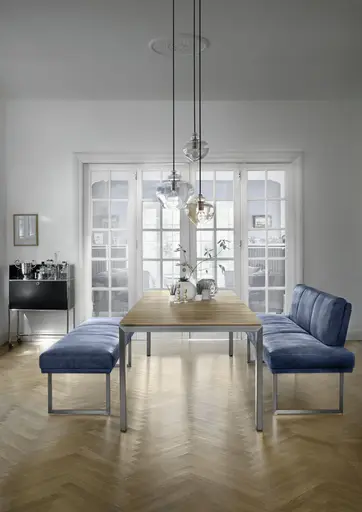 Bank Tarent - BT ca. 200x55 cm, Leder, Blau