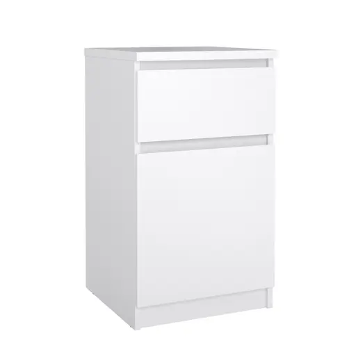 Nachtkonsole- B ca. 40 cm, Weiß, Hochglanz