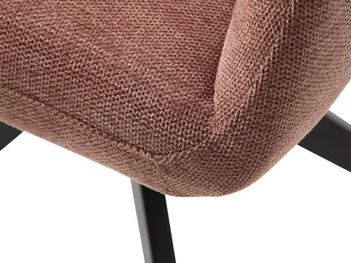 Armlehnstuhl - drehbar, Stoff, Rosa