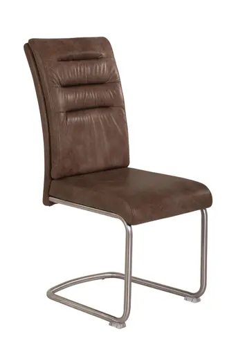 Freischwinger - Stoff, Braun