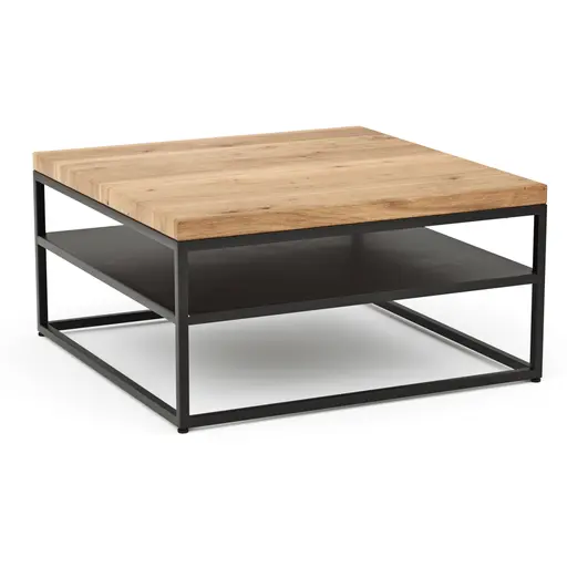 Couchtisch Farmingdale - LBH ca. 80x80x40 cm, Eiche massiv, natur geölt