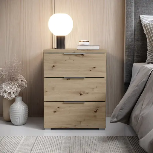 Nachtkommode- Eiche Dekor
