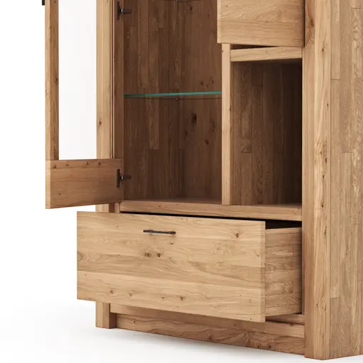 Vitrine Farmingdale - Eiche massiv, legno 