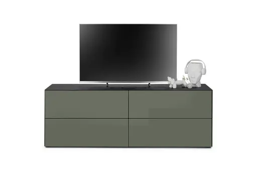 Lowboard - B ca. 181 cm, Olivgrün, Keramikoptik