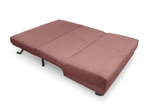 Schlafsofa EASY Optik A - 2-Sitzer ohne Armlehne, 140 cm inkl. Schlaffunktion, Cord, Rot