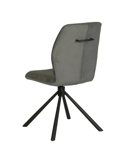 Stuhl MANOA - drehbar, Stoff, Grau