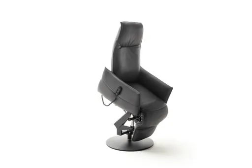 Relaxsessel Marsala - inklusive Motorischer Verstellung und Aufstehhilfe, Leder, Grau