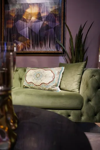 Deko-Kissen - LB ca. 60x40 cm,  Ornament, Grau