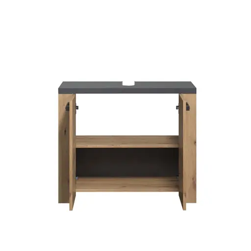 Waschbeckenunterschrank - B ca. 79 cm, Eiche Dekor