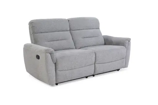 Sofa - 2,5-Sitzer, Relaxfunktion, Chenille, Hellgrau