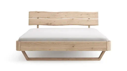 Bettgestell 1660 - Liegefläche ca. 180x200 cm, Wildeiche bianco, sandgestrahlt